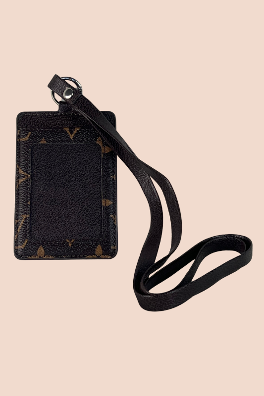 Brown Card Holder Lanyard