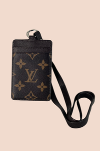 Brown Card Holder Lanyard