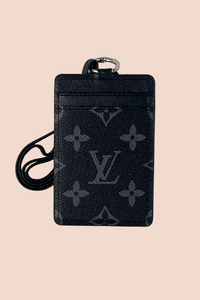 Black Card Holder Lanyard