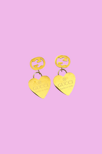 Gold GG Heart Earrings