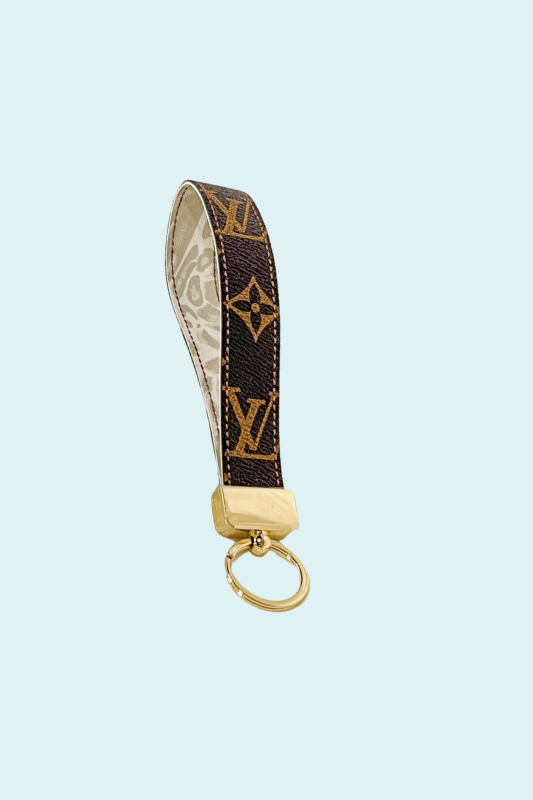Handmade Louis Vuitton Canvas Keychain Wrist Strap