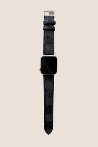 Black Checkered Watch Band